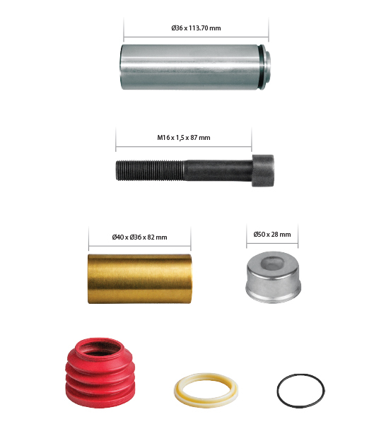 K000696 Kit guidage et étanchéité pour étrier 1 K000696 Kit guidage et étanchéité pour étrier