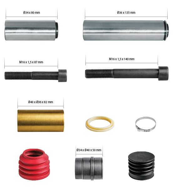 K000132 Caliper Führungen & Dichtungen Reperatursatz