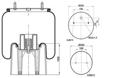 9463281401 AIR SPRING PART FOR TRUCK