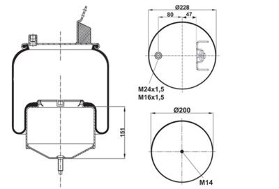 1076418 AIR SPRING VOLVO