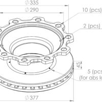 0308834020 BRAKE DISC PART FOR BPW