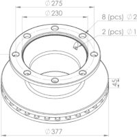 0308834030 BRAKE DISC PART FOR BPW