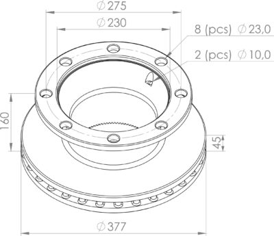 0308834030 BRAKE DISC PART FOR BPW