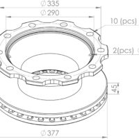 0308834080 BRAKE DISC PART FOR BPW