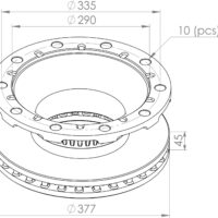 0308834100 BRAKE DISC PART FOR BPW