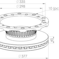 0308834130 BRAKE DISC PART FOR BPW