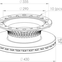 0308835017 BRAKE DISC PART FOR BPW