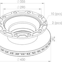 0308835030 BRAKE DISC PART FOR BPW