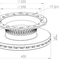0308835050 BRAKE DISC PART FOR BPW