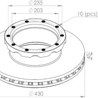 082135830 BRAKE DISC PART FOR MERCEDES