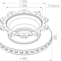 13162025 BRAKE DISC PART FOR TRUCKS