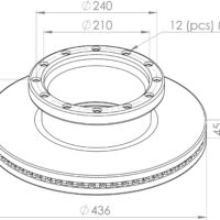 1906461 BRAKE DISC PART FOR IVECO