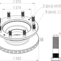 1907526 BRAKE DISC PART FOR IVECO