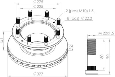 2992636 BRAKE DISC PART FOR IVECO