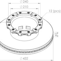 2995812 BRAKE DISC PART FOR IVECO