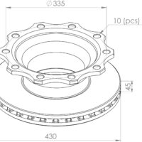 4079000300 BRAKE DISC PART FOR TRUCKS