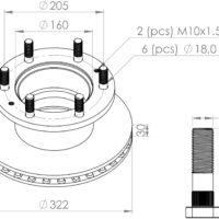 60260 BRAKE DISC PART FOR IVECO