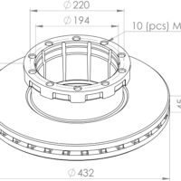 6274210012 BRAKE DISC PART FOR MERCEDES