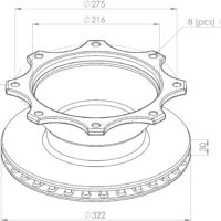6775223 BRAKE DISC PART FOR VOLVO