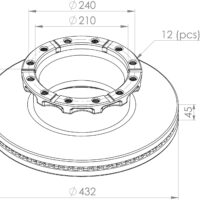 7184136 BRAKE DISC PART FOR IVECO