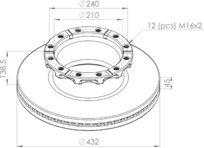 7184136 BRAKE DISC PART FOR IVECO