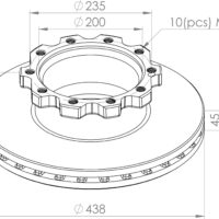 81508030001 BRAKE DISC PART FOR MAN