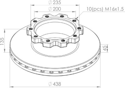 81508030001 BRAKE DISC PART FOR MAN