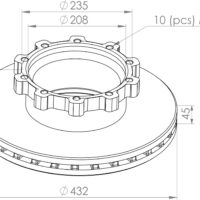 81508030021 BRAKE DISC PART FOR MAN