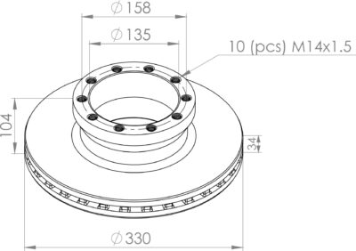 81508030024 BRAKE DISC PART FOR MAN