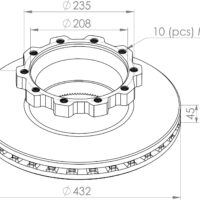 81508030028 BRAKE DISC PART FOR MAN