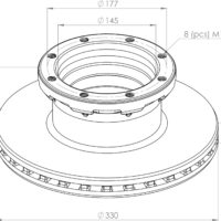 81508030039 BRAKE DISC PART FOR MAN