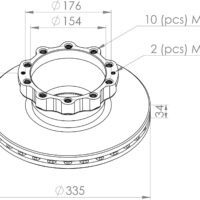 81508030043 BRAKE DISC PART FOR MAN
