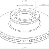 81508030044 BRAKE DISC PART FOR MAN