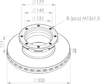 9704230312 BRAKE DISC PART FOR MERCEDES