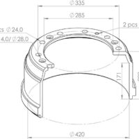 0284620 BRAKE DRUM PART FOR DAF