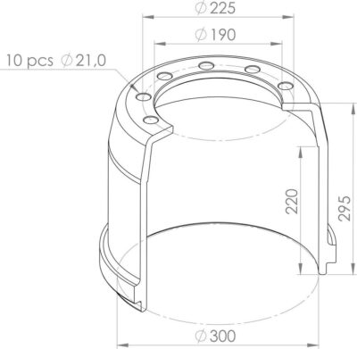 0310546010 BRAKE DRUM PART FOR BPW