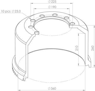 0310590040 BRAKE DRUM PART FOR BPW