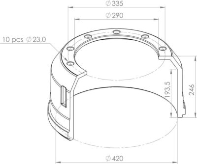 0310667430 BRAKE DRUM PART FOR BPW