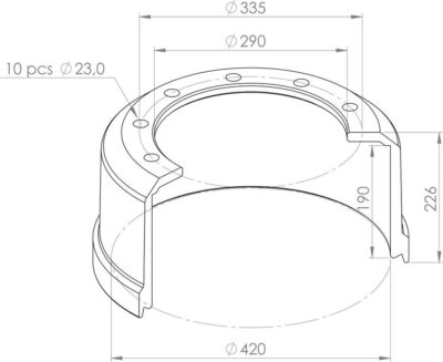 0310667620 BRAKE DRUM PART FOR BPW