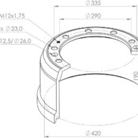 0310667640 BRAKE DRUM PART FOR BPW