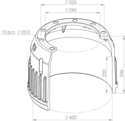 0310677020 BRAKE DRUM PART FOR BPW