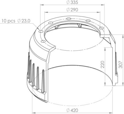 0310677110 BRAKE DRUM PART FOR BPW