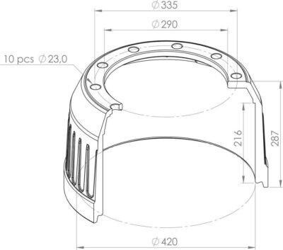 0310677530 BRAKE DRUM PART FOR BPW