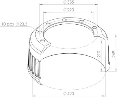 0310977330 BRAKE DRUM PART FOR BPW