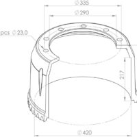 0310977720 BRAKE DRUM PART FOR BPW