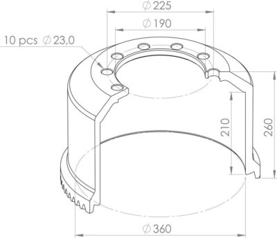 0310990040 BRAKE DRUM PART FOR BPW