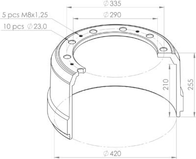 1064022100 BRAKE DRUM SF