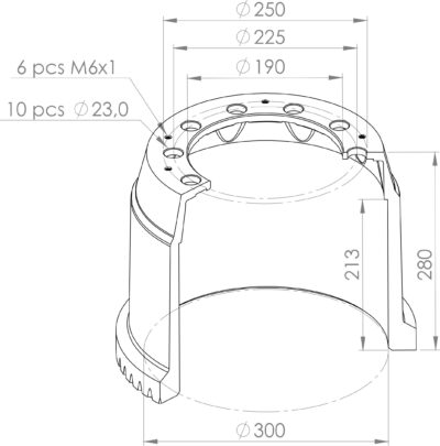 1064023500 BRAKE DRUM SF