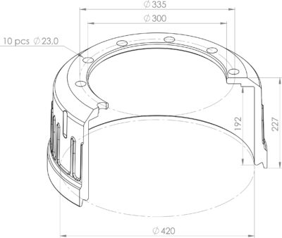 1064026000 BRAKE DRUM SF