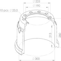 1064027300 BRAKE DRUM SF